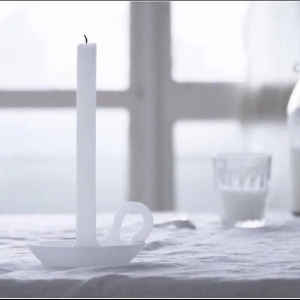 🕯 Handmade Tallow Candle - White - Picture 5 of 8